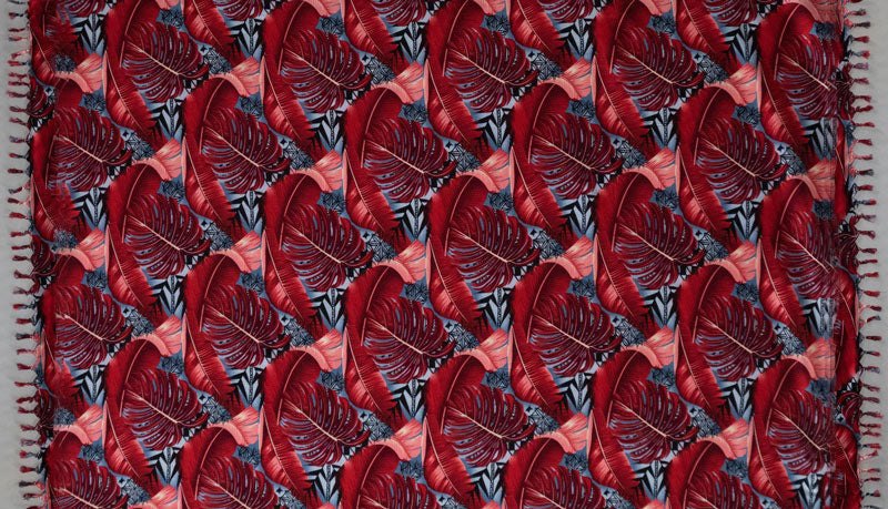 Split Leaf Banana Leaf Sarong with Fringes