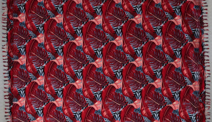 Split Leaf Banana Leaf Sarong with Fringes