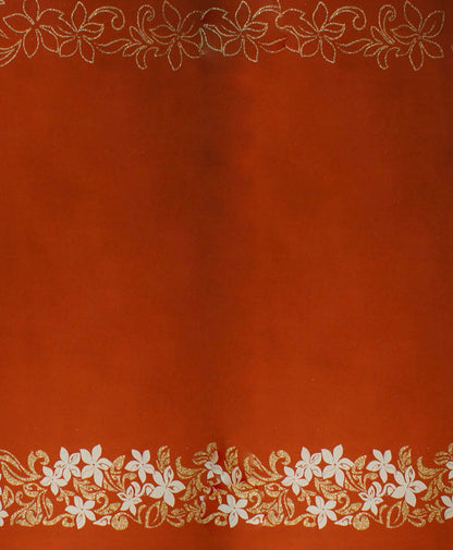 Tiare & Swirls Double Border Fabric | Glitter Polyester