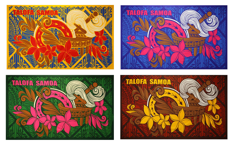 Talofa Samoa Kava Bowl Sarong | Islands Fabric