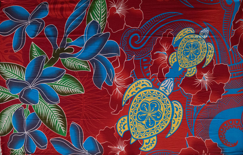Hibiscus Tiare Turtle Sarong