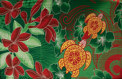 Hibiscus Tiare Turtle Sarong