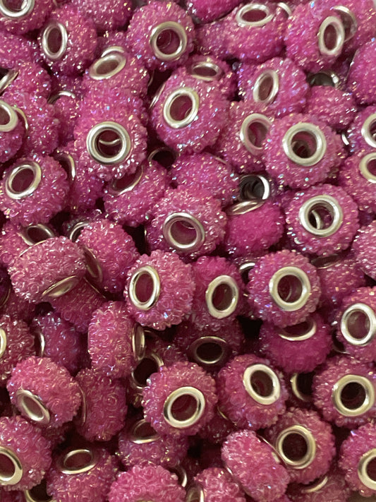 Acrylic Rose Spacers Beads - 12mm - 10 pack