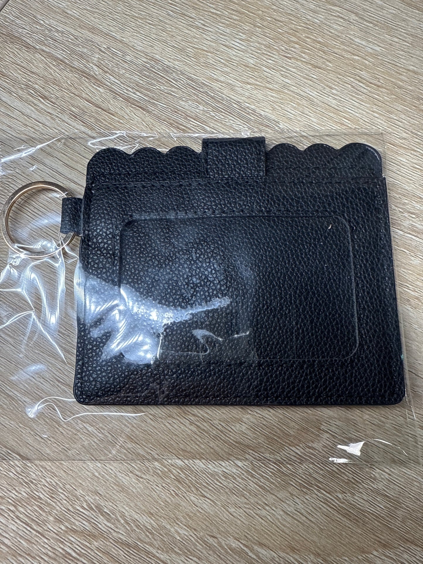 Card Wallet Black w/Gold Hardware