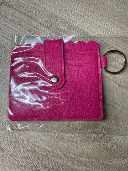 Card Wallet Hot Pink w/Gold Hardware