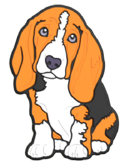 0036 - Animal - Dog - Beagle / Bassett Hound Silicone Focal