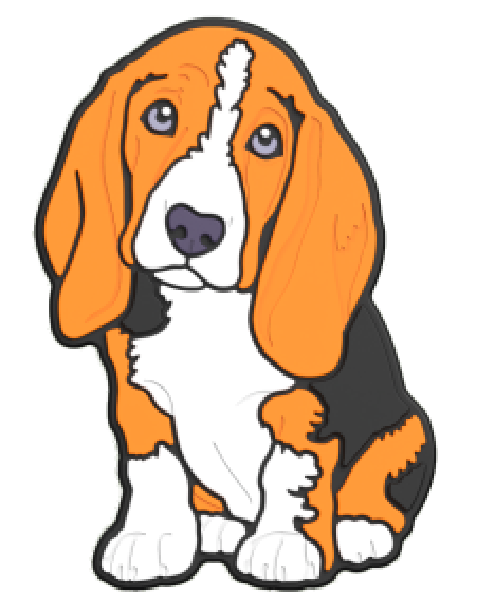 0036 - Animal - Dog - Beagle / Bassett Hound Silicone Focal