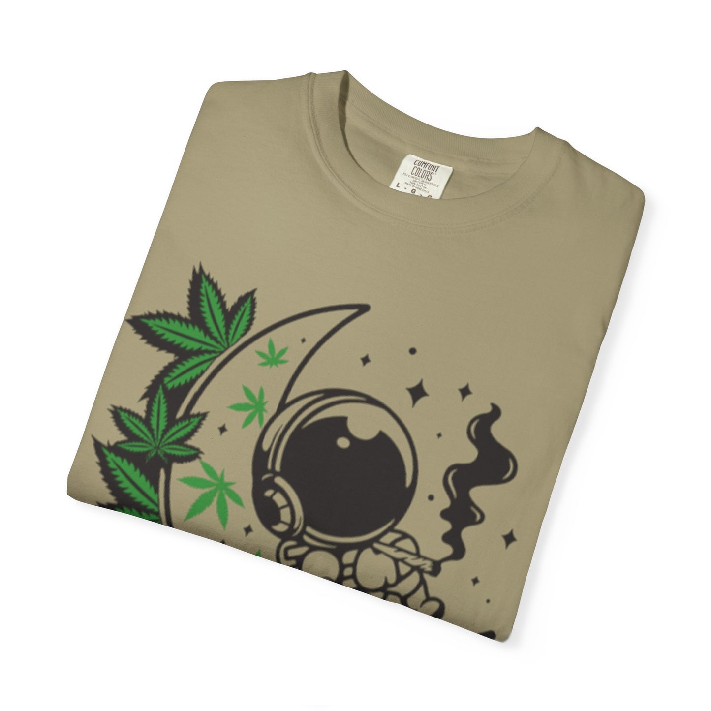 Cosmic Cannabis T-Shirt | Unisex Tee, Planetary Vibes, Weed Enthusiast Gift, Space Lover Shirt, Stoner Fashion, Gift for Him/Her