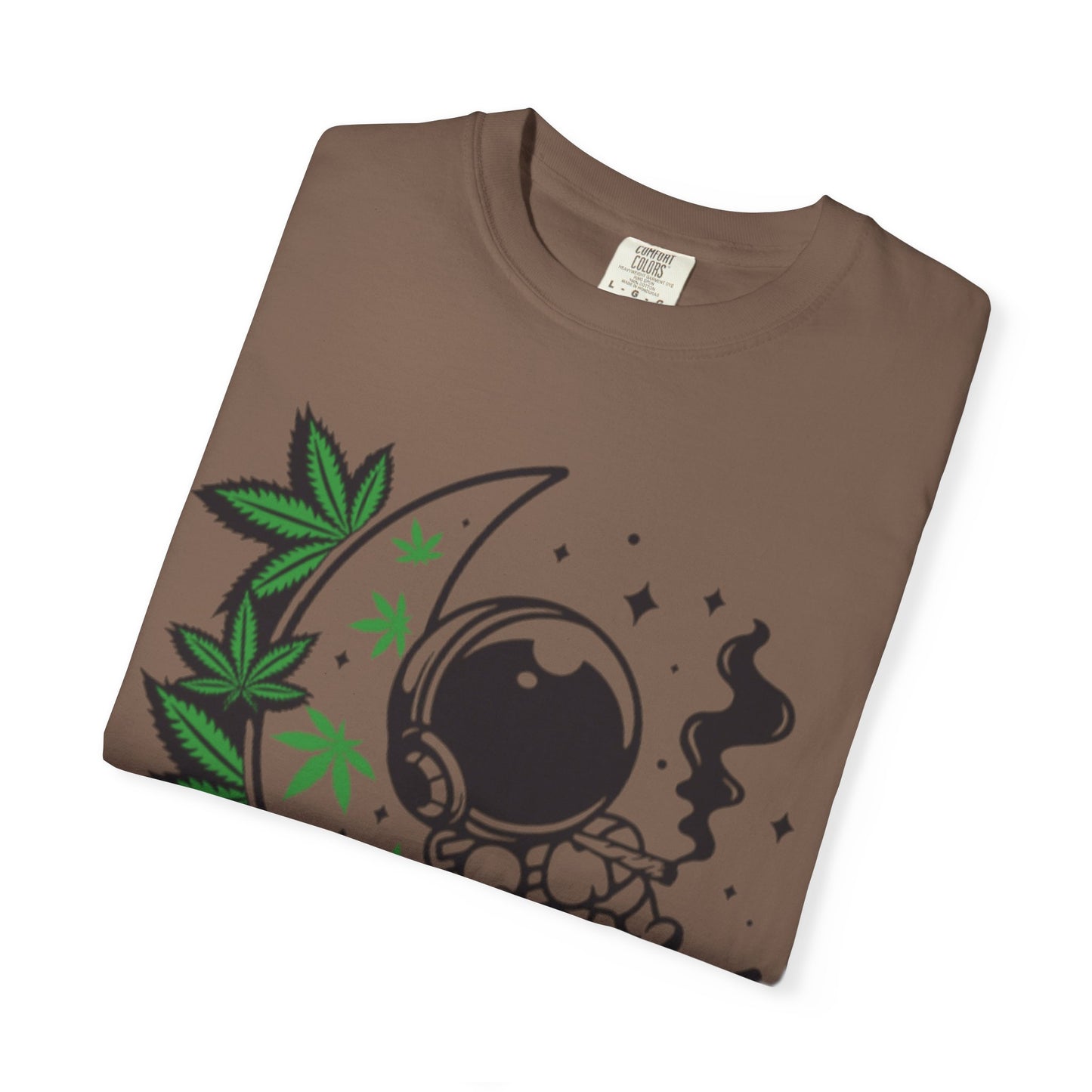 Cosmic Cannabis T-Shirt | Unisex Tee, Planetary Vibes, Weed Enthusiast Gift, Space Lover Shirt, Stoner Fashion, Gift for Him/Her