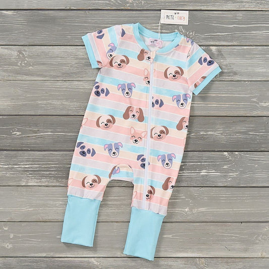 Pete and Lucy Puppy Blossoms Boy Infant Romper