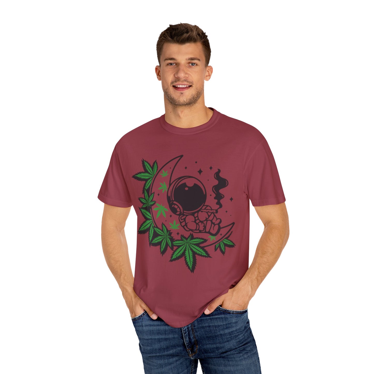 Cosmic Cannabis T-Shirt | Unisex Tee, Planetary Vibes, Weed Enthusiast Gift, Space Lover Shirt, Stoner Fashion, Gift for Him/Her
