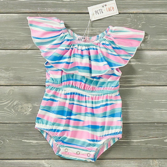 Pete and Lucy Ocean Breeze Girl Infant Romper