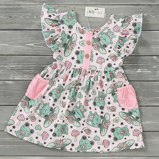 Pete and Lucy Lily Pad Leapers Girl Dress