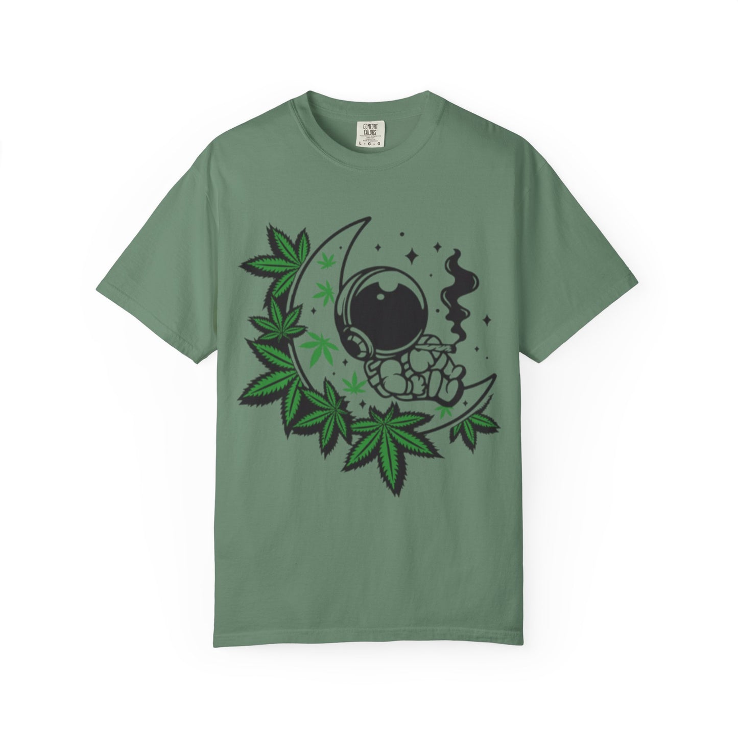 Cosmic Cannabis T-Shirt | Unisex Tee, Planetary Vibes, Weed Enthusiast Gift, Space Lover Shirt, Stoner Fashion, Gift for Him/Her