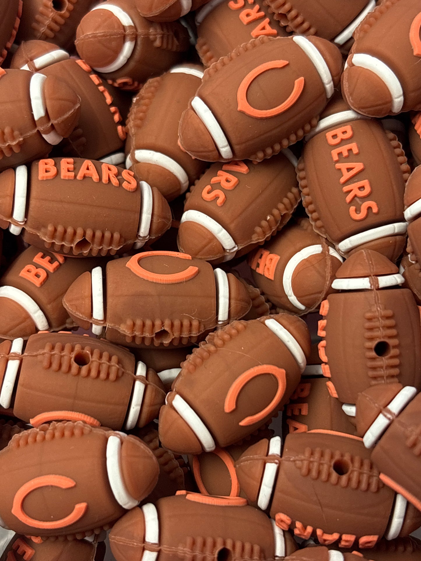 0113 - Football - 3D Football Chicago Bears Silicone Focal