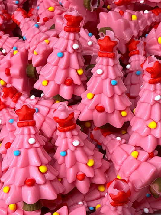 Christmas Tree 3D Pink Silicone