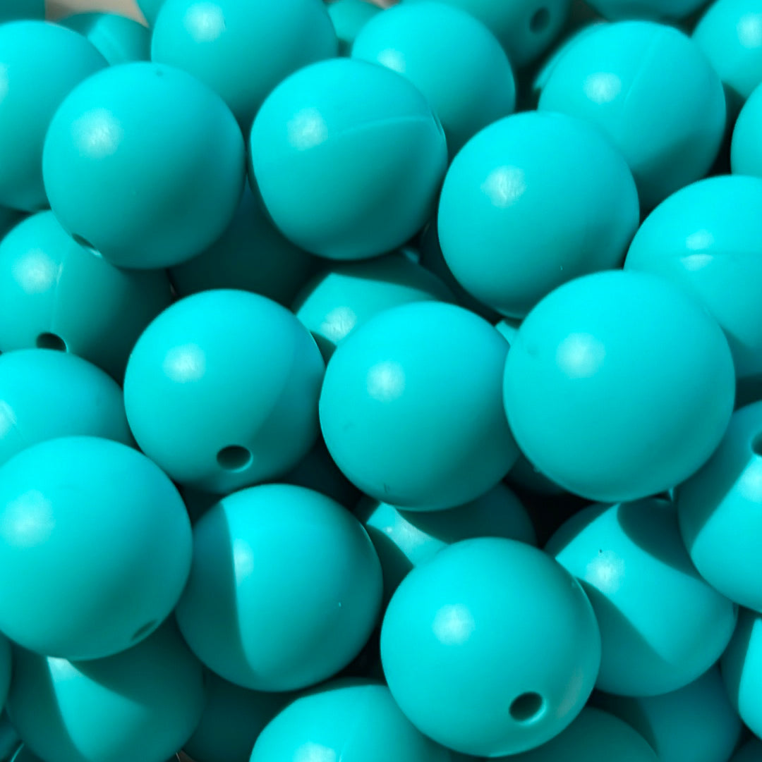 Silicone Bead Turquoise S21 A05-21 - 15mm - 10 pack