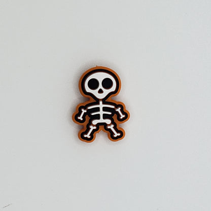 Halloween - Skeleton Orange Silicone Focal 15053
