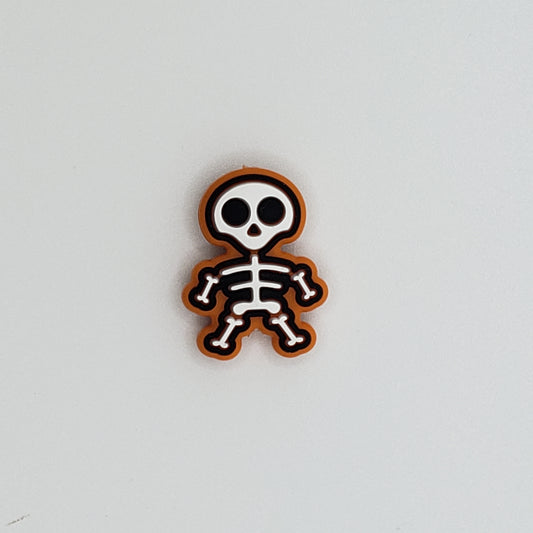Halloween - Skeleton Orange Silicone Focal 15053