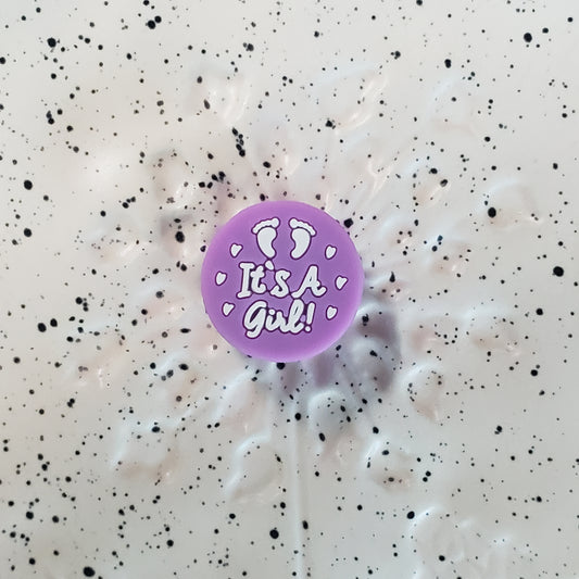 Baby - It's a Girl Purple Silicone Focal 9502
