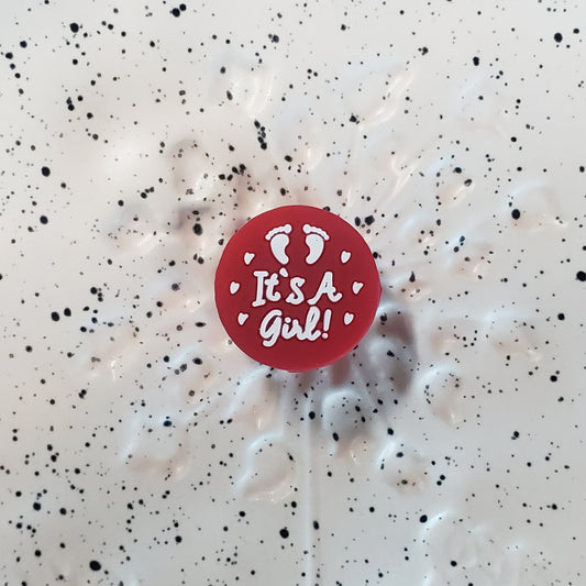 Baby - It's a Girl Red  Silicone Focal 9502