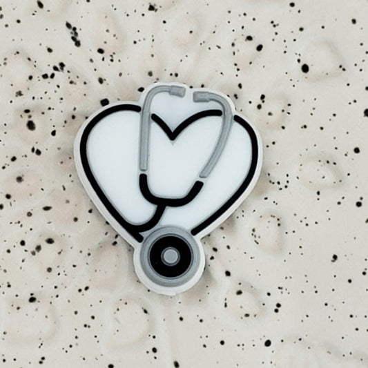 Medical - Heart Stethoscope White Silicone Focal 0272