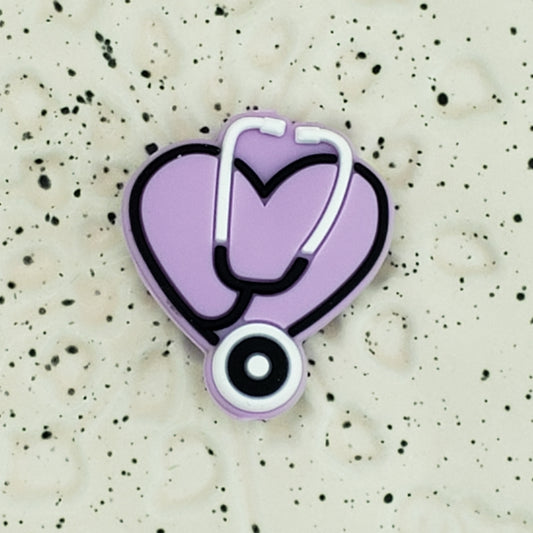 Medical - Stethoscope Heart Lilac Silicone Focal 0270