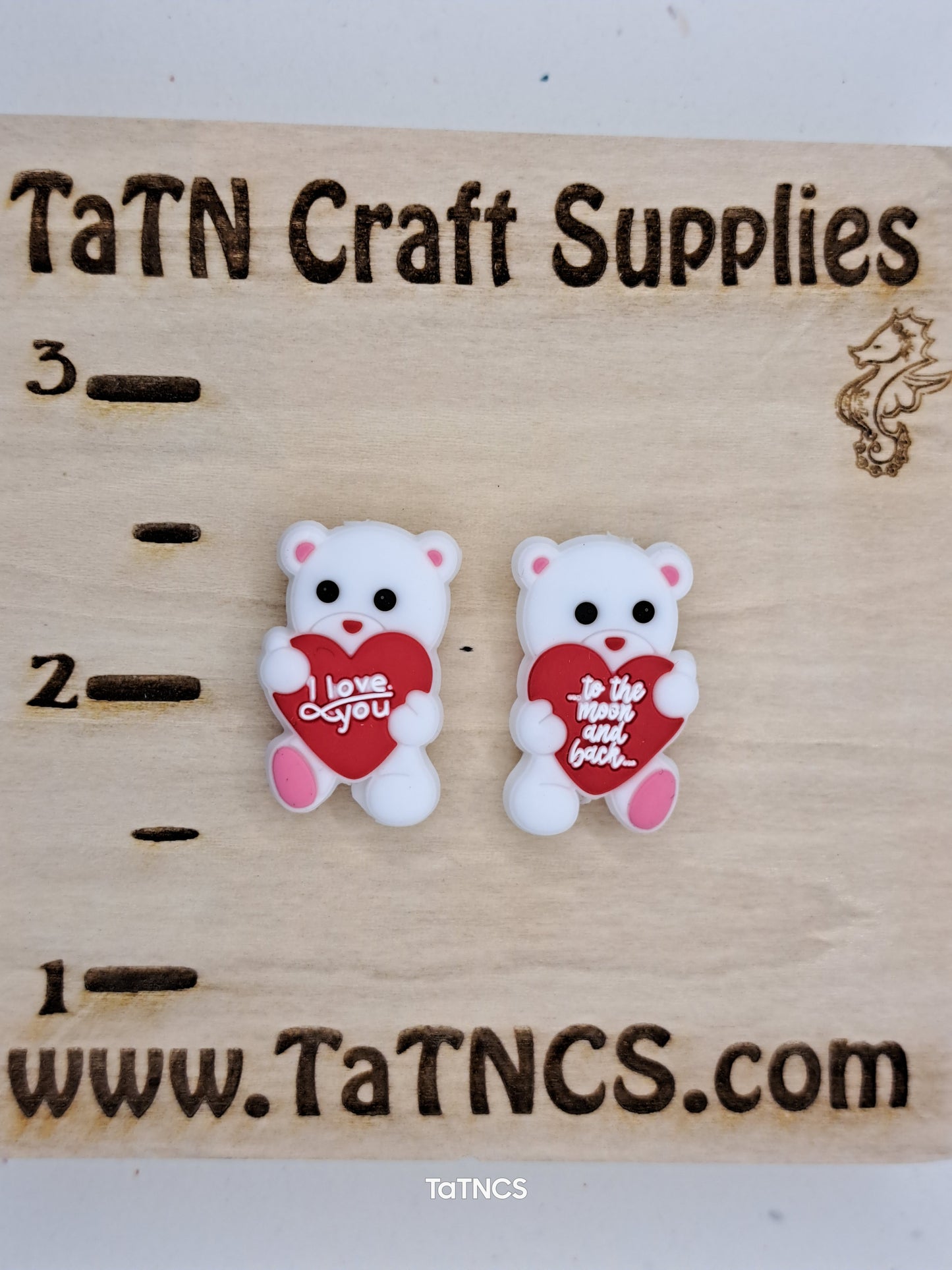 Valentine - Teddy I love you to the moon and back Silicone Focal 7052