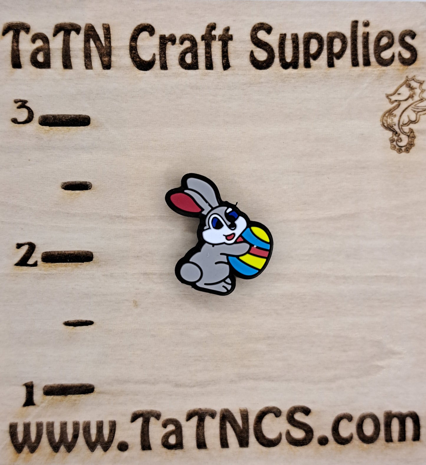 Easter - Bunny Gray Silicone Focal