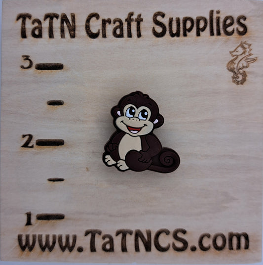 Animal - Monkey Brown Silicone Focal 0168 - 5 Count