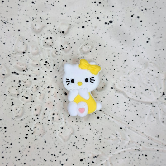 Cartoon - Anime - Hello Kitty Yellow Silicone Focal - 5 Count