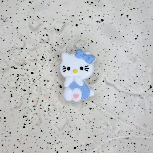 Cartoon - Anime - Hello Kitty Blue Silicone Focal - 5 Count