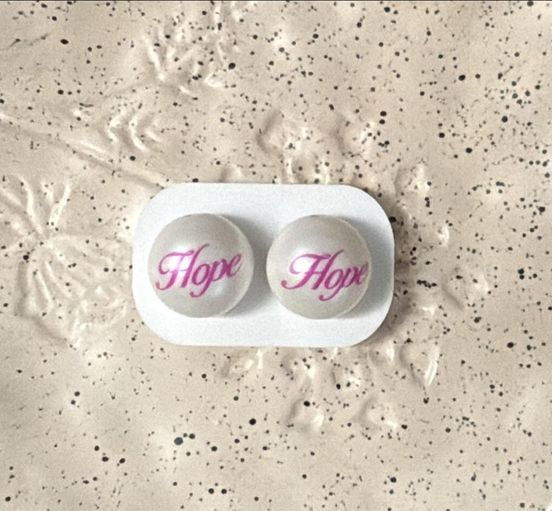 Acrylic 20mm Pink Hope Bead