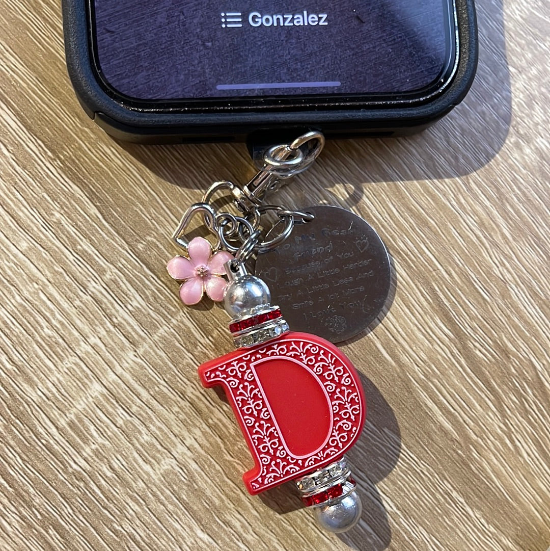 Transparent Phone Charm Tab - Perfect for wristlets or beaded keychain. Never lose your phone