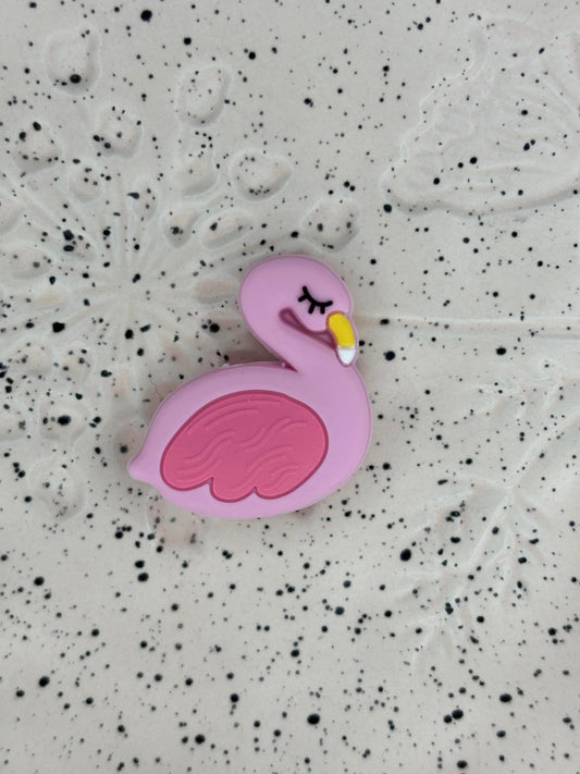 Animal - Bird - Swan / Flamingo Pink Silicone Focal 0221