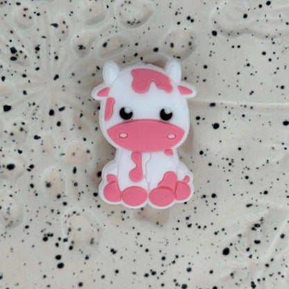 Animal - Cow Baby Pink Silicone Focal 0030