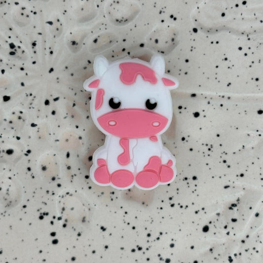Animal - Cow Baby Pink Silicone Focal 0030