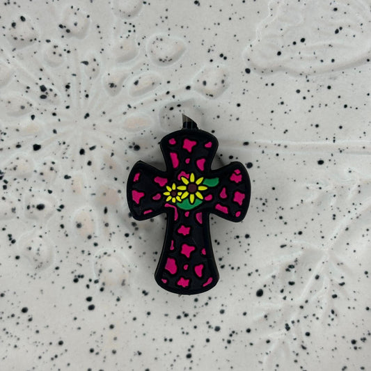 Faith - Cross Pink Silicone Focal 6504