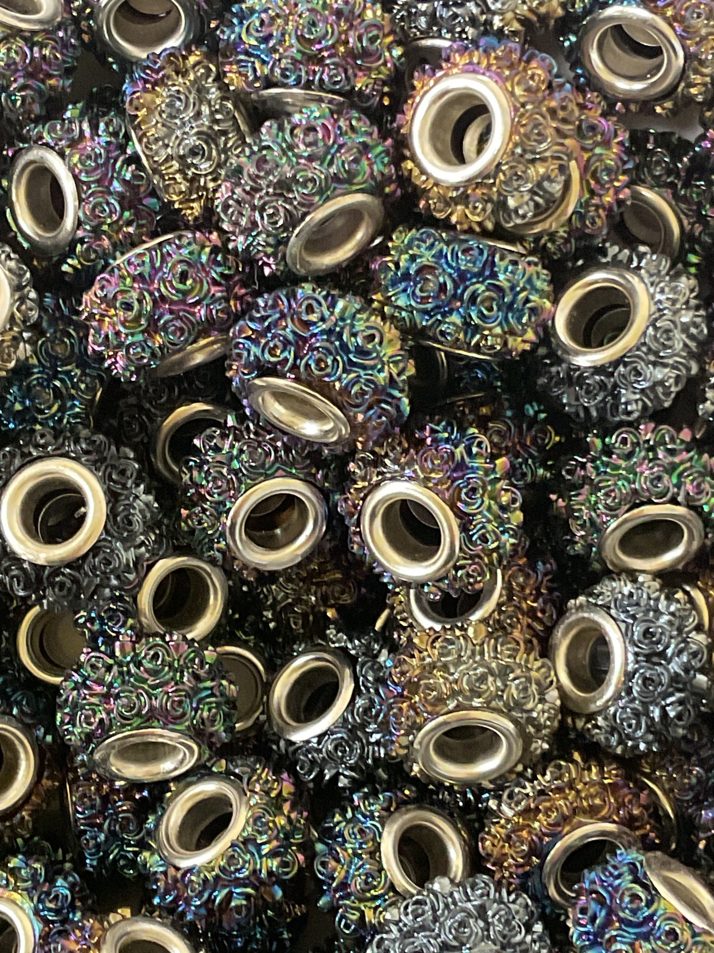 Acrylic Rose Spacers Beads - 12mm - 10 pack