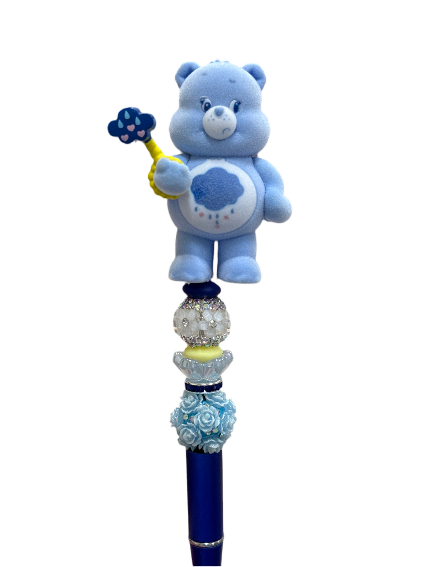 PublicCareBear Blue Blinged out Beaded Pen