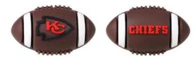 0104 - Football - 3D Football Kansas City Chiefs Silicone Focal