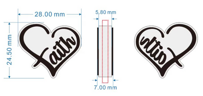 Faith - Faith Heart Silicone Focal 0470