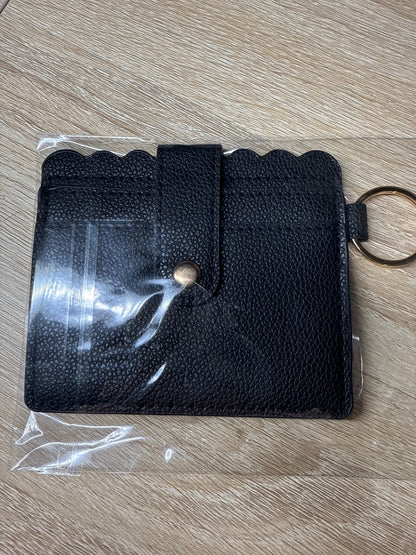 Card Wallet Black w/Gold Hardware
