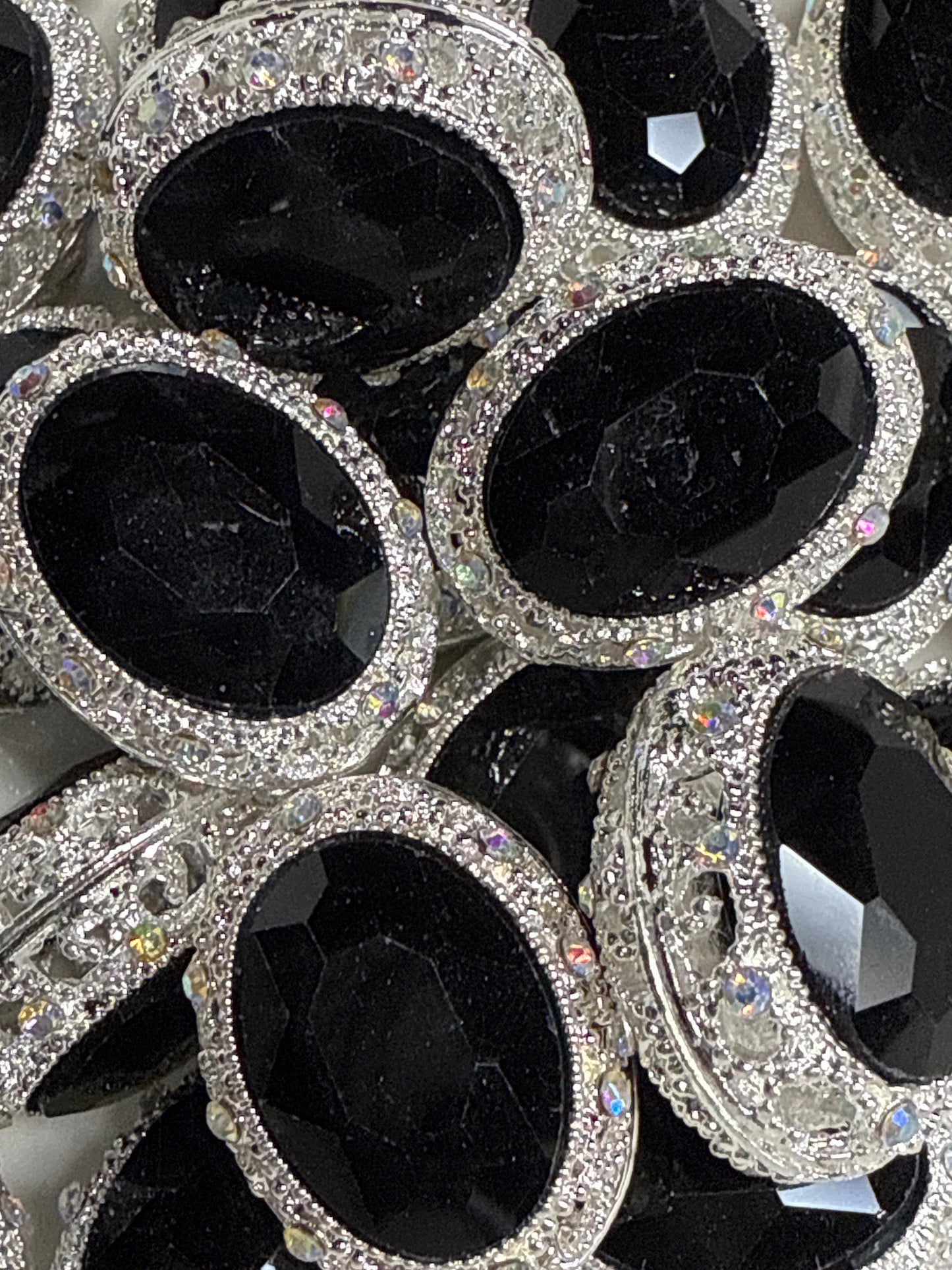 Rhinestone Oval Bead