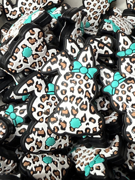 Bunny Turquoise Bow Focal