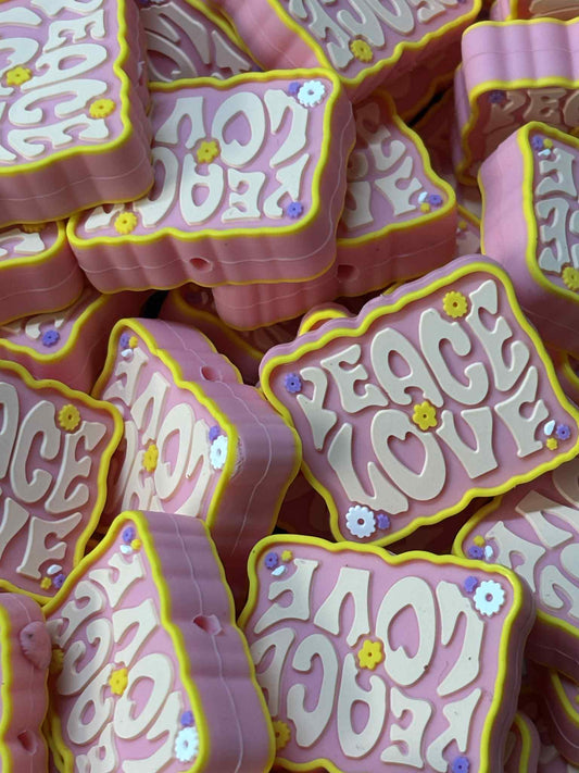 Saying - Peace Love Silicone Focal 8555