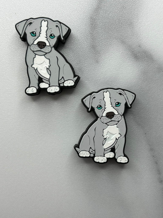 0066 - Animal - Dog - Pitbull Gray Silicone Focal