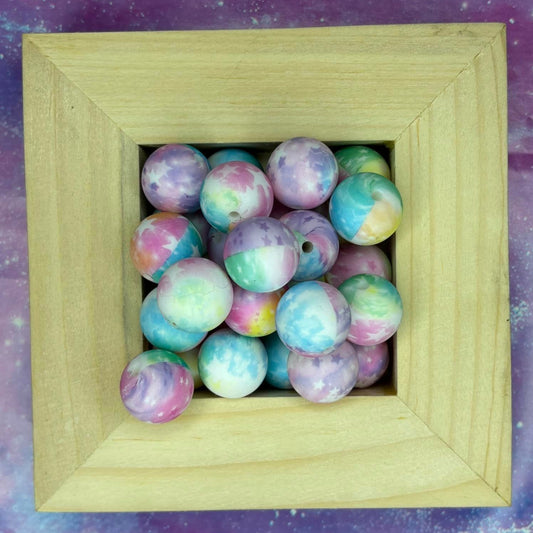 15mm Printed Silicone Bead Easter - 10 Count