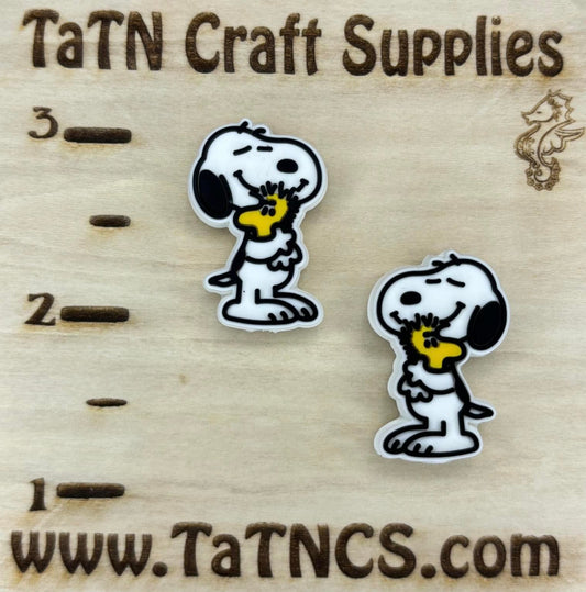 Cartoon - Charlie Brown - Snoopy and Woodstock Silicone Focal