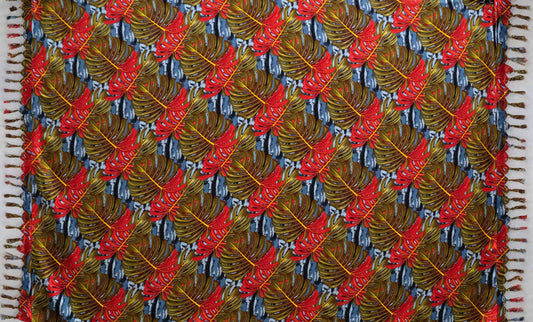 Split Leaf Sarong with Fringes